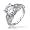 Bling Jewelry Victorian Style 3ct Round CZ Solitaire .925 Sterling Silver Engagement Ring - Size 5