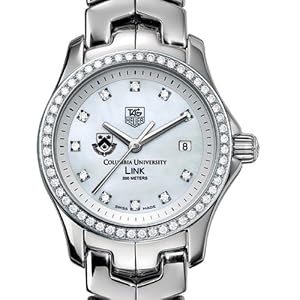 Columbia University TAG Heuer Watch - Women's Link Watch with Diamond Bezel