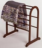 Contemporary Style Walnut Finish Quilt/Towel Rack