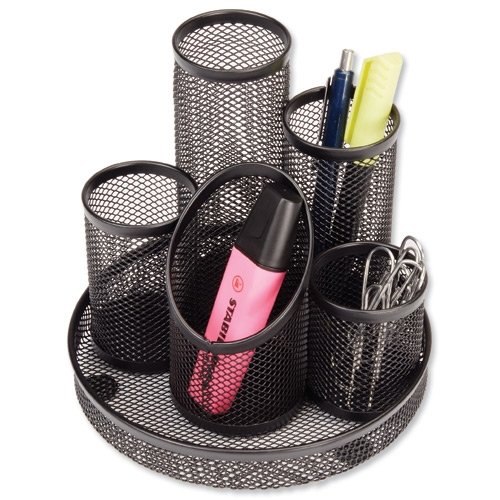 Osco Mesh Pencil Pot Scratch-resistant with Non-marking Base 5 Tube Black Ref MD02 B
