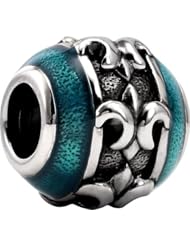 Kera Fleur-de-Lis Bead in Sterling Silver - Fits Most Pandora Bracelets