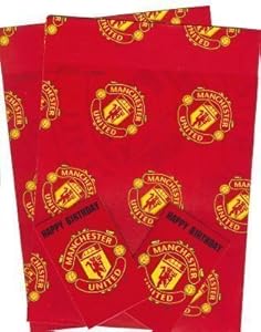 Manchester United Football Club Gift Wrap, 2 Sheets & 2 Tags