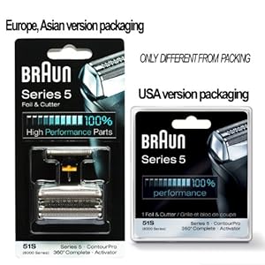 Braun Series 5 Combi 51s Foil And Cutter Replacement Pack (Formerly 8000 360 Complete Or Activator)