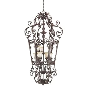 Kichler Lighting 2472CZ 9 Light Rochelle Foyer Light, Carre Bronze