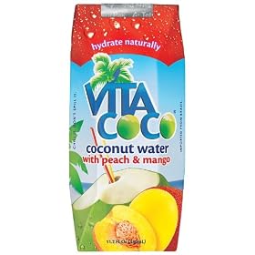 Vita Coco 100% Natural Coconut Water with Peach and Mango 330 ml (Pack of 12)