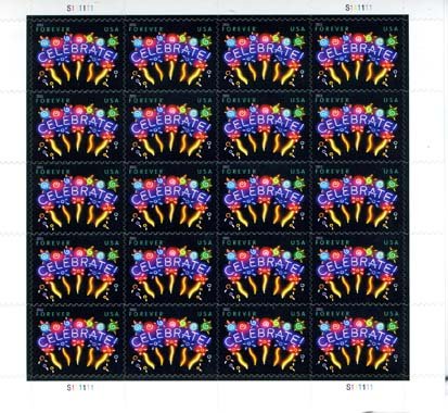 Celebrate 20 x Forever US Postage Stamps