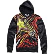 Fox Racing Rockstar Spike Vortex Men's Front Fleece Hoody Zip Sports Wear Sweatshirt - Black