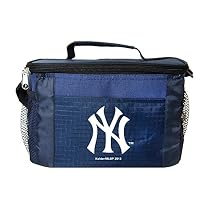 MLB New York Yankees Insulated Lunch Cooler Bag with Zipper Closure, Navy
