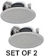 Yamaha Natural Sound Custom Easy-to-install In-Ceiling Flush Mount 2-Way 150 watts Speaker Set (Set of 2 Speakers) with 8 Kevlar Cone Woofers & 1 Swivel Titanium Dome Tweeter Designed for Large Room or 2 Smaller Rooms