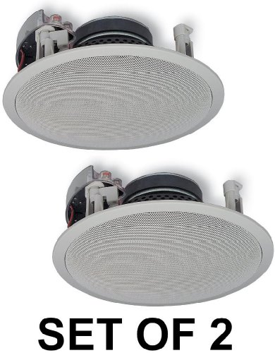 Yamaha Natural Sound Custom Easy-to-install In-Ceiling Flush Mount 2-Way 120 watts Speaker Set (1 Pair of 2 Speakers) with 1 Tweeters & 8 Woofer for Large Room or 2 Smaller Rooms