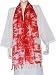 Neck Scarfs Jute Red Rectangular 19 x 74 inches