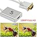 LP HD 1080p DVD VGA HDMI Cables(with USB Ports) for Gaming , Female to VGA Male Video Adapter Convertor with Audio White