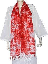 Neck Scarfs Jute Red Rectangular 19 x 74 inches