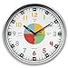 OWLCONIC Non Ticking Analog Clock for Kids Learning to Tell Time, Teaching Clock for Kids Wall, Clocks for Classroom, Homeschool Decor, Bedrooms, Silent, Homeschooling Resource.