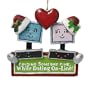 3.75" Dating On-Line Humorous Christmas Ornament #W30219