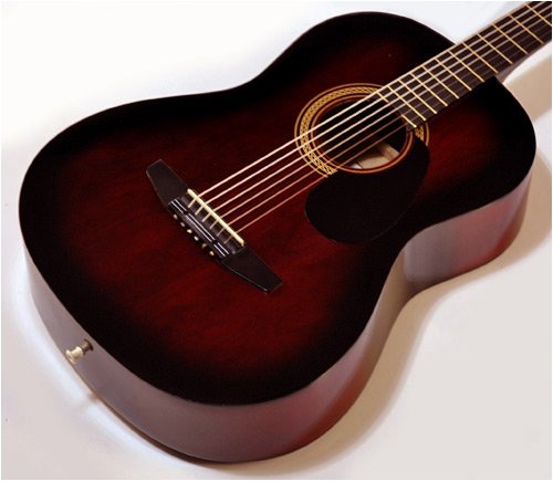 NEW STUDENT RED BURST ACOUSTIC GUITAR w LIFE WARRANTY
