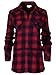 Taylor Perform Women's Long Sleeve Plaid Flannel Button Down Shirt Top