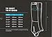 Black Crystal Hiking Ski Snow Gaiters Waterproof Breathable Nylon Men's Black Size Medium