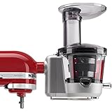 KitchenAid KSM1JA Masticating Juicer and Sauce Attachment, Silver