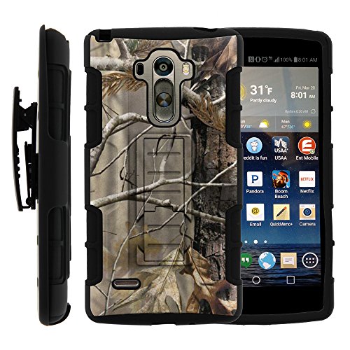 LG G Stylo Case, LG G Stylo Holster, High Impact Advanced Double Layered Hard Cover with Kickstand for LG G Stylo LS770, H631, MS631, LG G4 Stylus by MINITURTLE - Fallen Leaves Camouflage