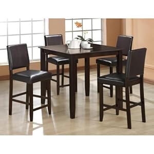 Click Here For Cheap 5 Pc Derick Counter Height Table And 4 Stools Set For Sale