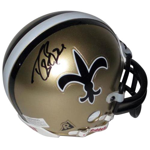 Drew Brees Autographed New Orleans Saints Mini Helmet - Brees Holo