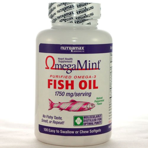 Omega Mint Fish Oil Capsules 1750mg/serving - Human Only - 100 Softgels