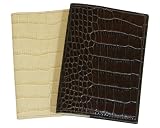 Crocodile Embossed Leather Passport Holder Crocodile Embossed Leather Passport Holder