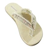 Dockers - Ladies Plaid Flip Flop, Beige by Dockers