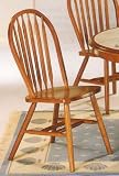 Set of Four Solid Wood Windsor Chairs with Arrow Back