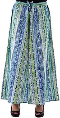 aarr Women's Printed Regular Fit Plazo Free Size Green