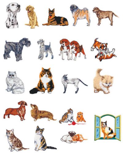 Brother 35 Dogs and Cats Embroidery Memory Card