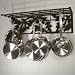 Kitchen & Housewares : Rainsford & Gale 720/110 Oak Leaf Iron Wall Pot Rack Set