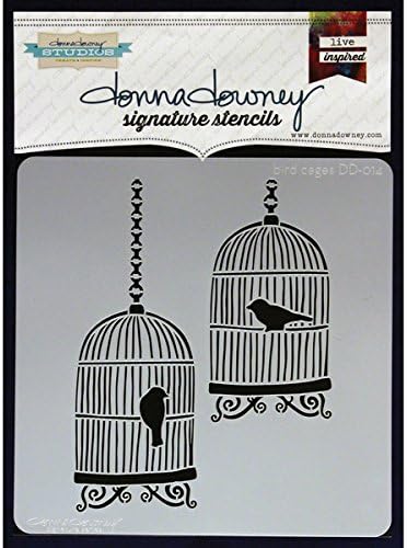 Brand New Donna Downey Signature Stencils 8.5"X8.5"-Bird Cages Brand New