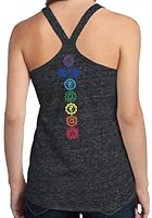 Yoga Clothing For You Ladies Colored Chakras T-back Tank Top