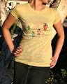 BB Dakota Owl Graphic Yellow Tee