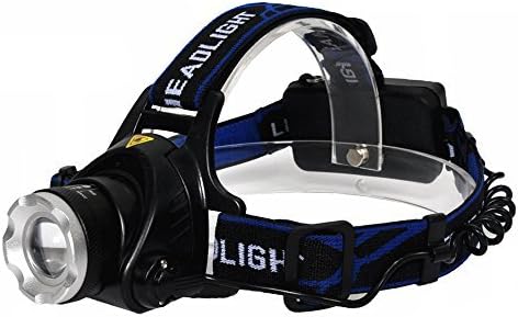 Benran Waterproof LED Headlamp Headlight Rechargeable Head Flashlight Lamp with Xm-l T6 4 Modes Outdoor Sports Hiking Camping Riding Fishing Hunting (Single lamp)