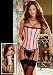 Ursula Reversible Pink Scroll/Black Satin Corset