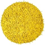 IXI CSNJSYLI-RD Calypso Cotton Jersey Yellow Shag Round Rug Size: Round 3
