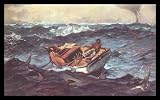 Winslow Homer (Gulf Stream) White Wood-Mounted Art Poster Print - 13
