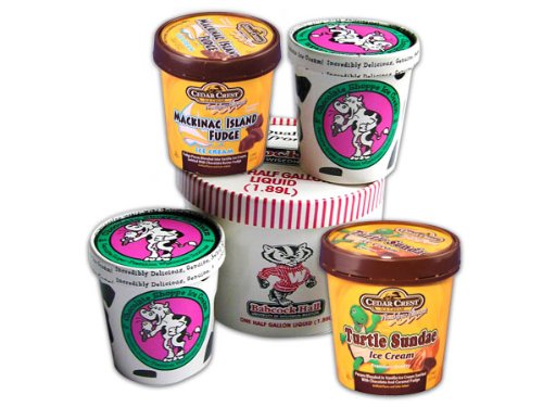 4 Pints - Ice Cream of the Month Club Gift, Free Shipping, 3 month 4 pint package by Wisconsinmade
