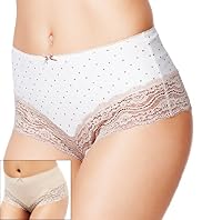 2 Pack Flatter-Me™ Light Control High Leg Brazilian Knickers