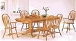 Oak Veneer Dinette 7 Piece Dining Set By Coaster Furniture