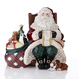 Waterford ® Holiday Heirlooms Santa in Rocking Chair Cookie Jar, Musical We Wish You A Merry Christmas, Limited Editions