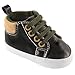 Luvable Friends Unisex Baby Crib Shoes, Black High Top, 6-12 Months