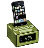 RCA RC130iGR Clock Radio with Built-in iPod Dock 4G iPod and iPhone Compatible - Green