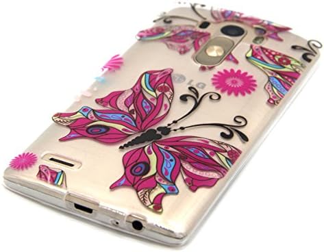 LG G4 Case,Utang Emboss Colored Drawing TPU Case Skin Gel Protective Cover Case for LG G4, A couple of butterflies