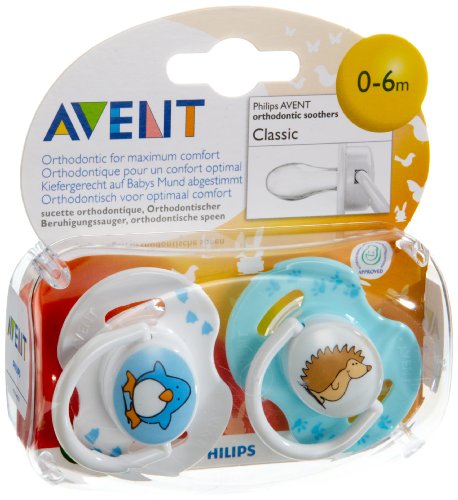 Philips Avent SCF172/18 - Beruhigungssauger Tiermotive 0-6 Monate (2 St&uuml;ck, Farbe nicht fr Preisvergleich