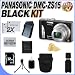 Panasonic Lumix DMC-ZS15 12.1 MP Digital Camera with 16x Optical Zoom (Black) W/32GB SDHC Memory Card + 2 Extended Life BCG10 Batteries + Ac/Dc Rapid Charger + Deluxe Case w/strap + USB Card Reader + Memory Card Wallet + DMCZS15 Accessory Saver Bundle!