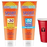 Covert Flasks 8oz Hidden Sunscreen Alcohol Flask - Two (2) Secret Realistic Flasks to Conceal Your Preferred Alcohol Anywhere You Go - Funnels Included!